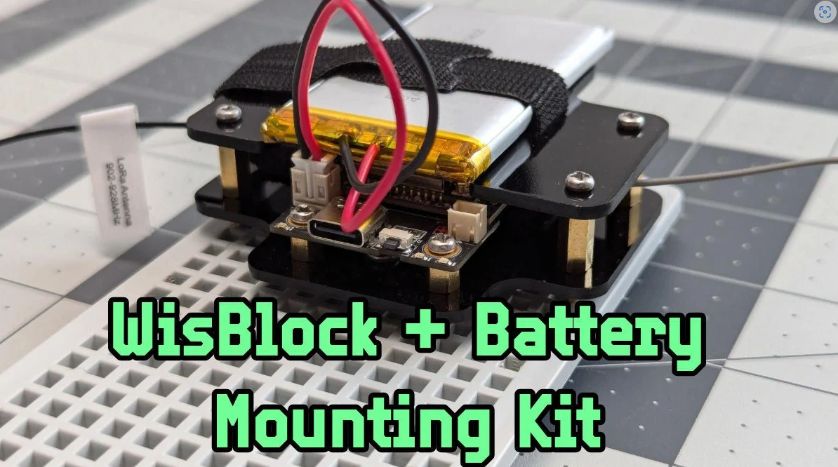 WisBlock Mounting Kit for RAK Wireless RAK19007 and Battery mount